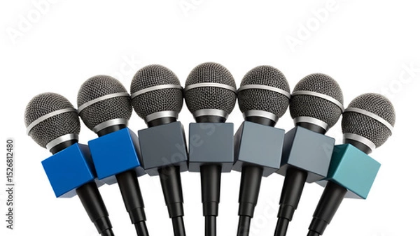 Obraz Dynamic Microphone Isolated on White Background