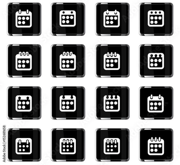 Fototapeta calendar icon set
