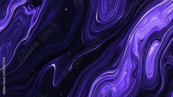 Fototapeta A vibrant purple abstract painting with swirling patterns.