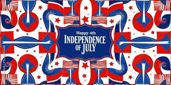 Fototapeta a patriotic background with the words happy independence day