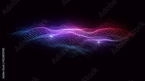Fototapeta Colorful Technology Mesh Background/ Illustration of an abstract colorful and radiant technology mesh background