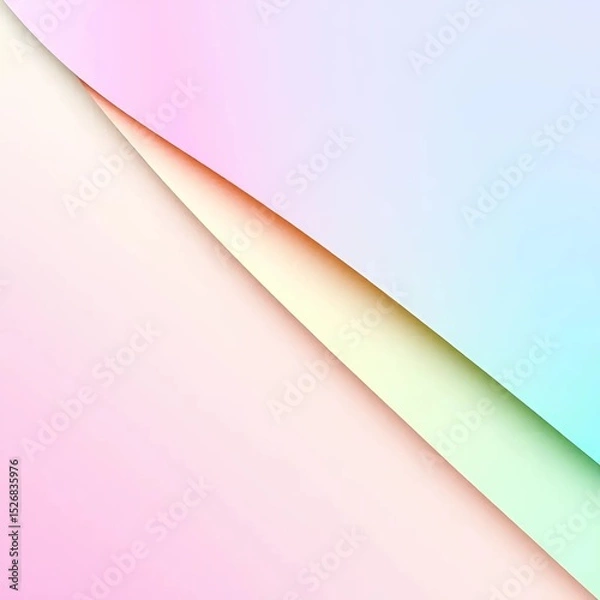 Fototapeta Simple minimalistic rainbow background in color paper style