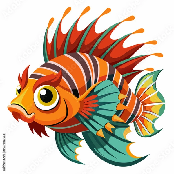 Obraz Colorful Exotic Tropical Fish Illustration