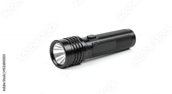 Fototapeta Black handheld flashlight