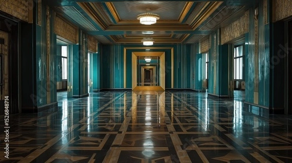 Obraz Elegant Corridor with Glorious Architectural Design