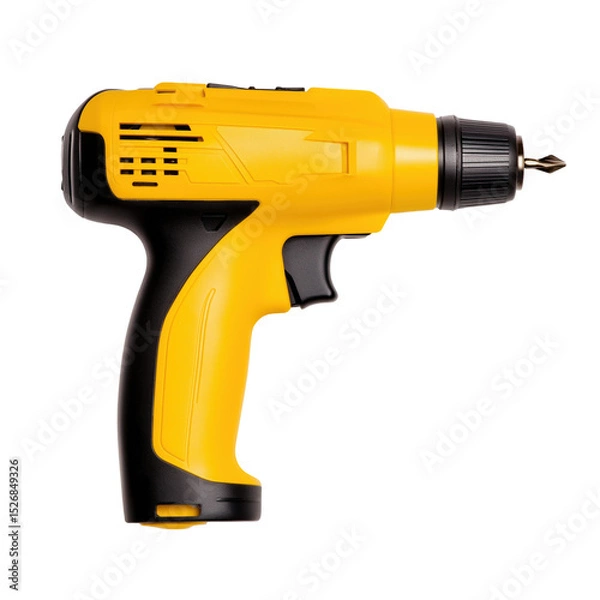 Obraz Bright Yellow Cordless Electric Drill Image