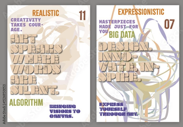 Obraz A4 Flyer Heavy Grange Typography Overlay Drop Shadow