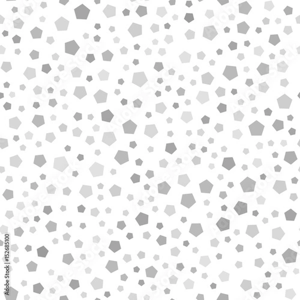 Fototapeta Gray and white pentagon pattern. Seamless vector