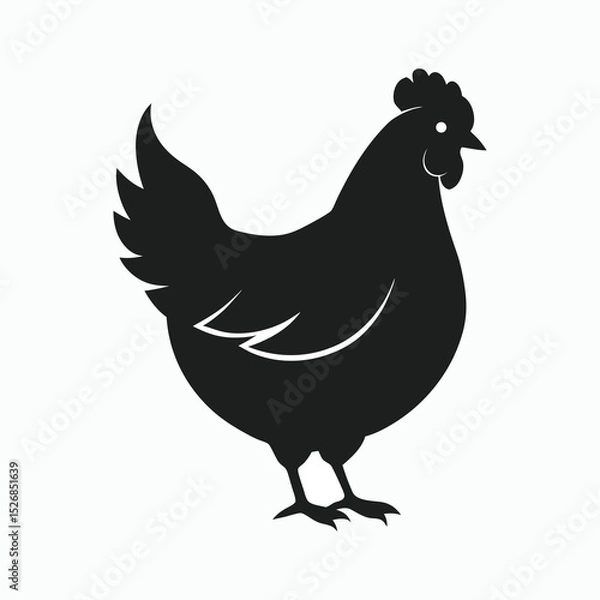 Fototapeta chicken-silhouette-icon-on-white-background (1).eps