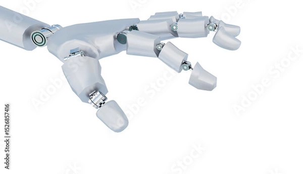 Fototapeta fingerprint robotic robot hand  finger  - 3d rendering