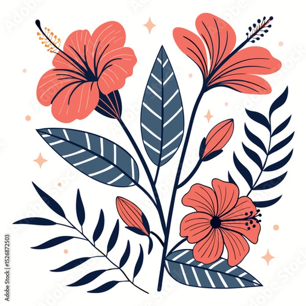 Fototapeta seamless pattern with flowers Ai-Generated