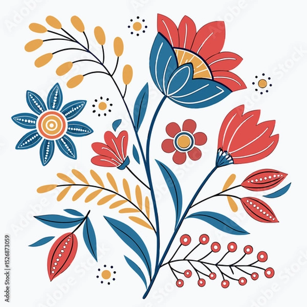 Fototapeta abstract floral background Ai-Generated