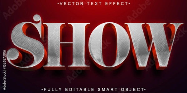 Fototapeta  Show Film Scene Cinema Movie Theater Fully Editable Smart Object Text Effect