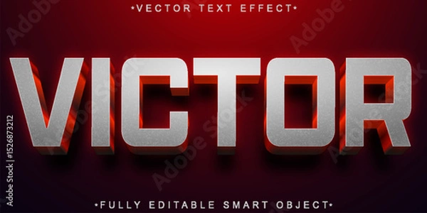 Fototapeta  Victor Zone Game Winner Champion Battle Fully Editable Smart Object Text Effect