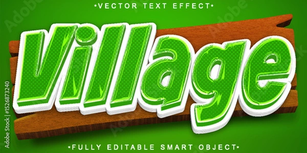 Fototapeta  Village Farm Rural Countryside Barn Nature Fully Editable Smart Object Text Effect