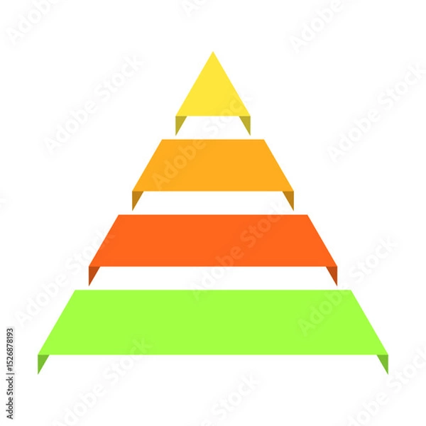 Fototapeta Triangle pyramid chart, infographic element, vector illustration.