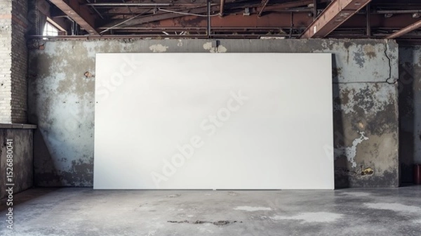 Obraz Blank Canvas in Industrial Setting for Creativity