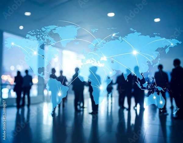 Obraz Global business network