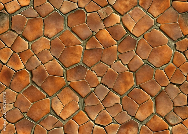Obraz Terracotta mosaic tile pattern.