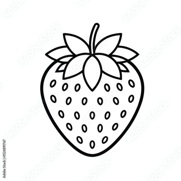 Fototapeta strawberry-outline-victor-icon--on-white-backgroun (1).eps