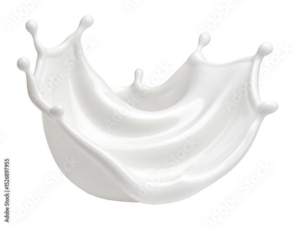 Fototapeta Milch splash isoliert auf weißen Hintergrund 