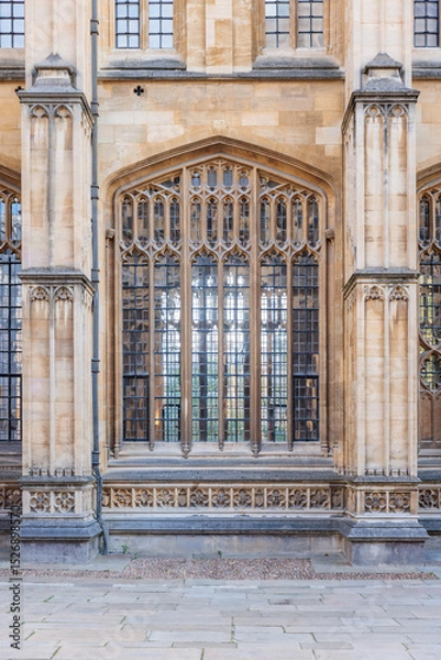 Fototapeta impressive architecture details of the Oxford University buildings, close up abstract