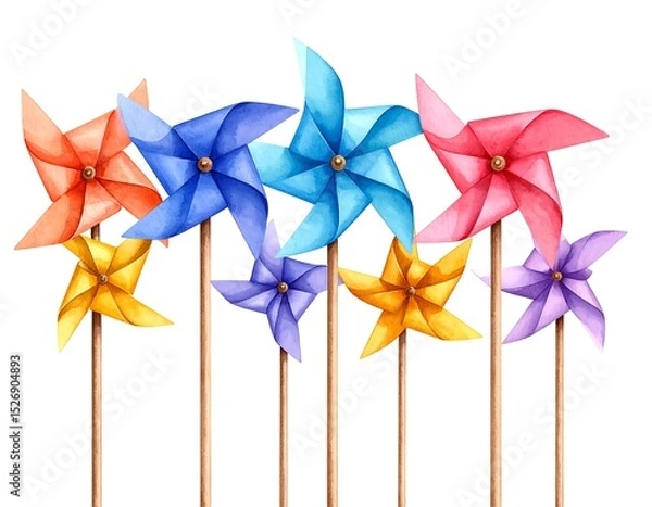 Obraz Watercolor pinwheels