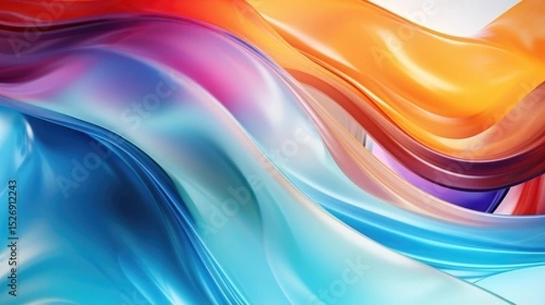 Obraz vibrant abstract colorful wave background