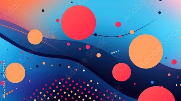 Obraz minimalistic abstract background in red orange and blue colors