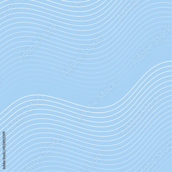 Obraz Abstract background with lines and waves. Banner. Element for design isolated. Vector background for brochure, booklet, flyer, poster. Blue and white gradient