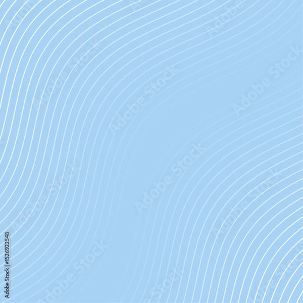 Fototapeta Abstract background with lines and waves. Banner. Element for design isolated. Vector background for brochure, booklet, flyer, poster. Blue and white gradient
