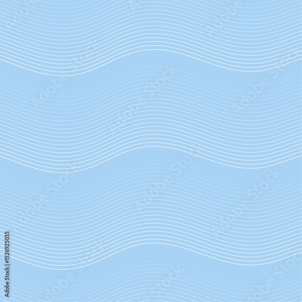 Fototapeta Abstract background with lines and waves. Banner. Element for design isolated. Vector background for brochure, booklet, flyer, poster. Blue and white gradient
