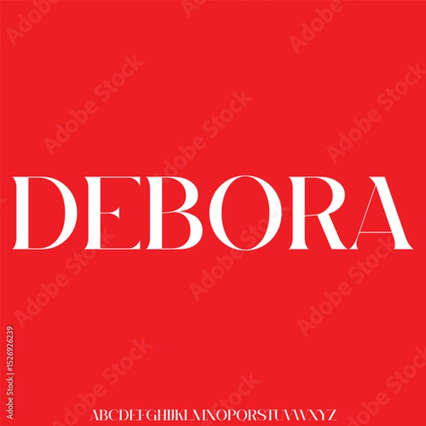 Fototapeta Curvy elegant feminine decorative alphabet display font vector