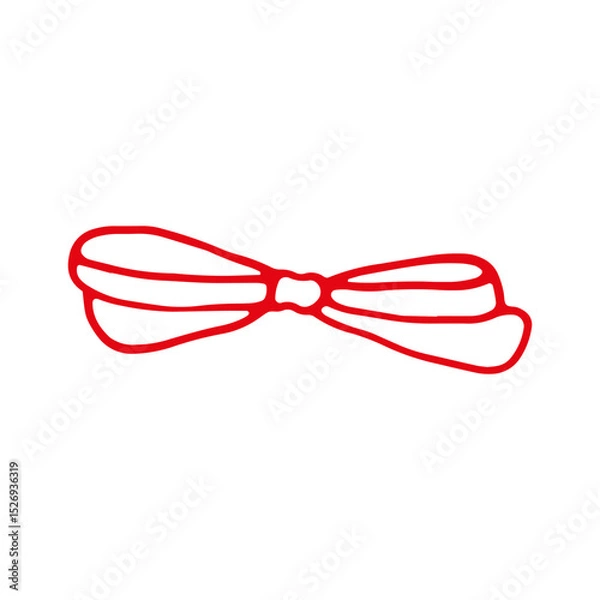Obraz Whimsical Handdrawn Bow Illustrations. Doodle Ribbons for Cards, Stickers, and Prints