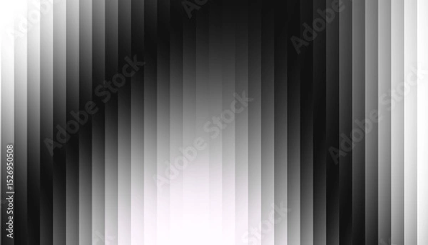 Fototapeta Fractal Glass Gradient Texture. Reed vertical lines patterned glass, overlay with transparent background. Universal monochrome black background stylish gradient