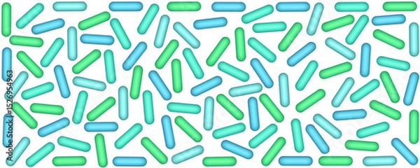 Fototapeta Probiotics, microbiome flora, lactobacillus bacteria in circle.