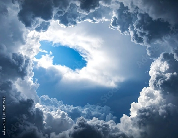 Fototapeta Dramatic sky, clouds, and light