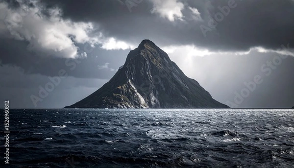 Fototapeta Dramatic island silhouette