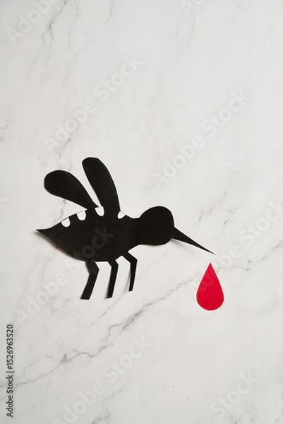 Fototapeta Awareness image for World Dengue Day with mosquito control message
