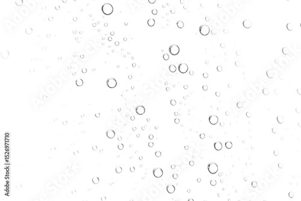 Fototapeta Abstract water droplets pattern isolated on a white background png ai generated