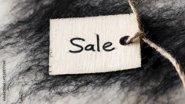 Fototapeta Stylish and uncluttered poster with the word "Sale" in capital letters, used for online store promotions and sales announcements.