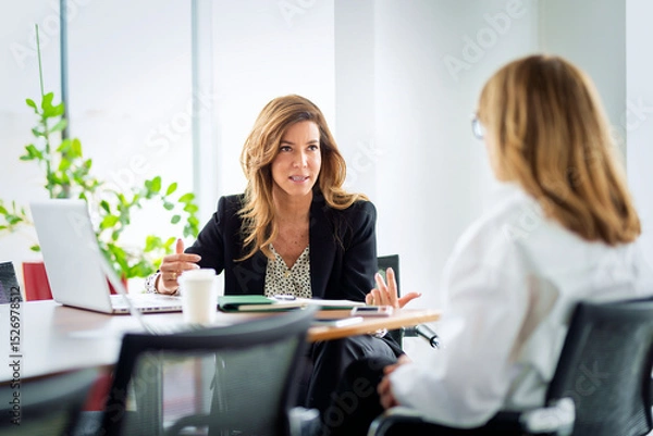 Obraz Group of business people having a meeting in a modern office