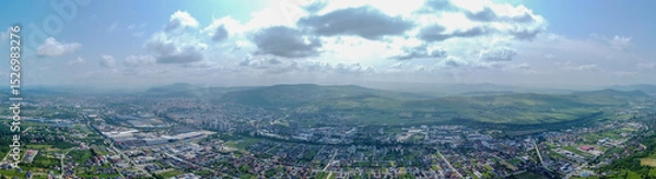 Obraz Aerial view of Bistrita city - Romania