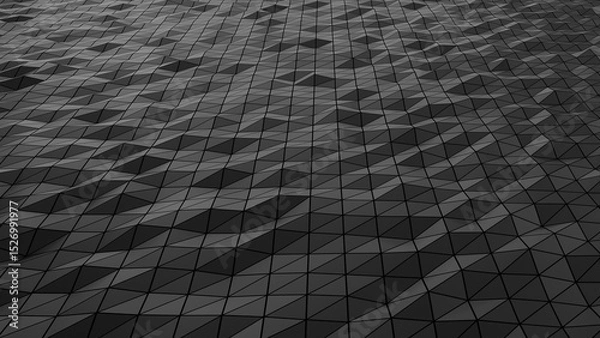 Fototapeta 3d Abstract black triangle background. 3d rendering illustration not AI