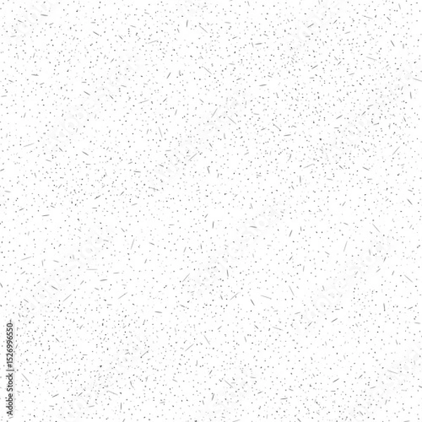Fototapeta Seamless paper pattern with black speckles and fibers on a white background. Vintage recycled texture ideal for organic packaging, craft projects, or stationery. Drag to swatches panel to use