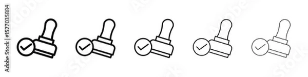 Fototapeta Approval stamp icon vector collection. EPS 10