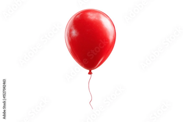 Fototapeta A red balloon is floating in the air
