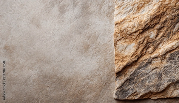 Fototapeta Stone and leather textures side by side