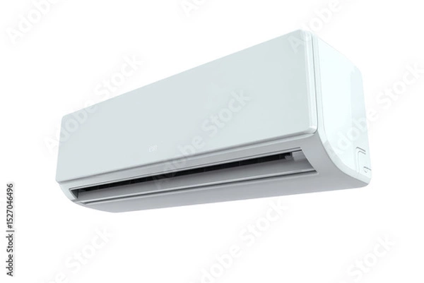 Fototapeta A white air conditioner is hanging from the ceiling