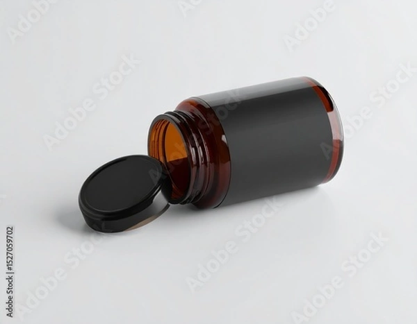 Obraz Open Jar with Black Label for mockup